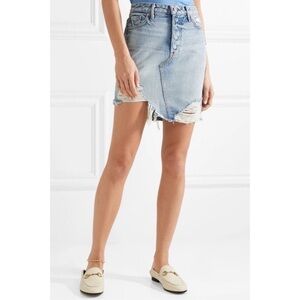 GRLFRND Rhoda Denim Mini Skirt in Lava Bed